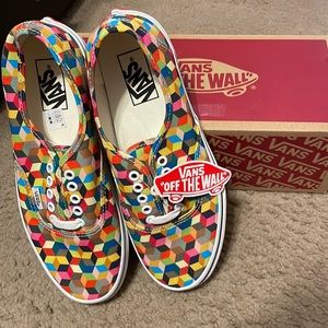 Never used 3D Multi Color Vans in a women’s 9.5